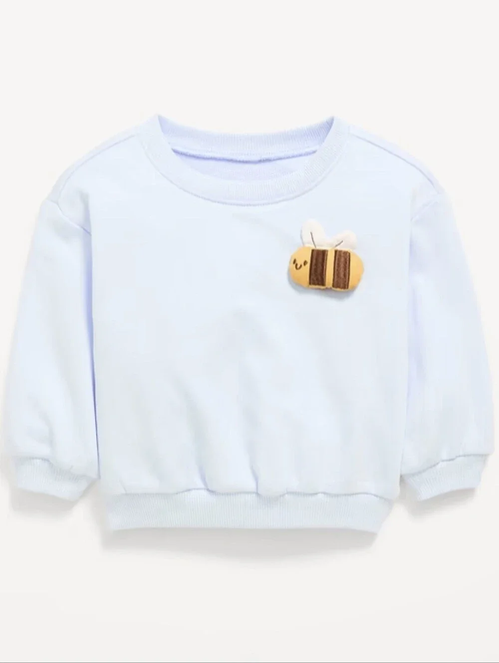 Old Navy 3D Bee Graphic Crew Neck Sweatshirt Blue 3 - 6 M